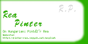 rea pinter business card